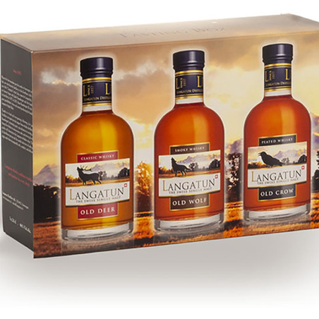 Langatun - Geschenkpackung - 3x20cl Langatun Whisky - 46% - 60cl - je 20cl Old Deer, Old Crow, Old Wolf