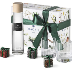 Bocchino - Geschenkpackung - Macaja Gin (9619)-  46.8% - 50cl - GP mit 2 Gläsern und Botanicals