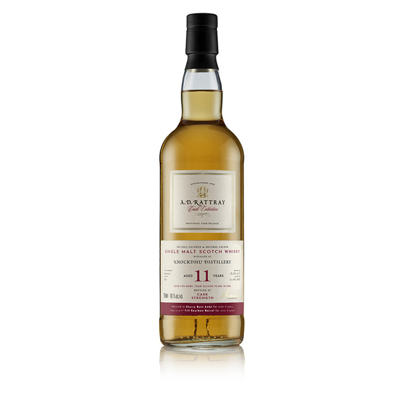 Knockdhu - 11y, 2012 - A.D.Rattray - 57% - 70cl -Single Cask Bourbon Hogshead  
(+ 4 years in Cask Islay Sherry Cask)