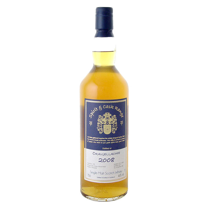 Craigellachie - 2008 -  Spirit & Cask - 46% - 70cl - Single Cask No. 729 - Non Chill-Filtered