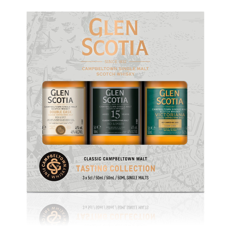 Glen Scotia Mini Set Single Malt - 48.73% - 3x5cl (Double Cask, 15y + Victoriana)
