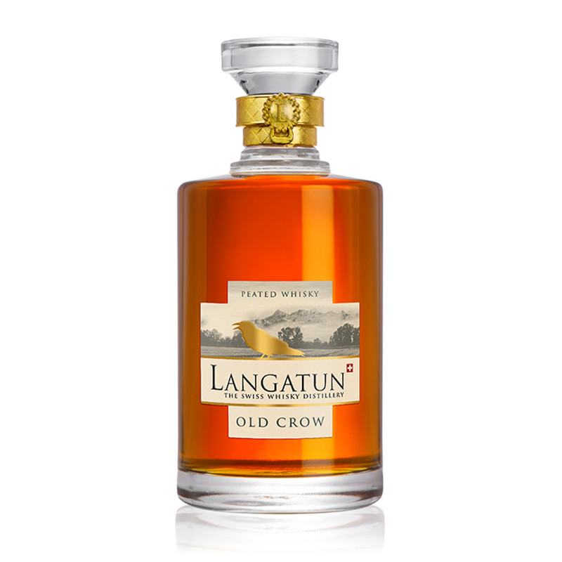 Langatun - Old Crow - 46% - 50cl - Peat - in Karaffe - in Holzbox