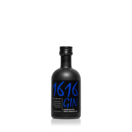 1616 - Gin - Langatun - 49.12% - 5cl - Swiss Dry Gin - Black Edition - Miniatur