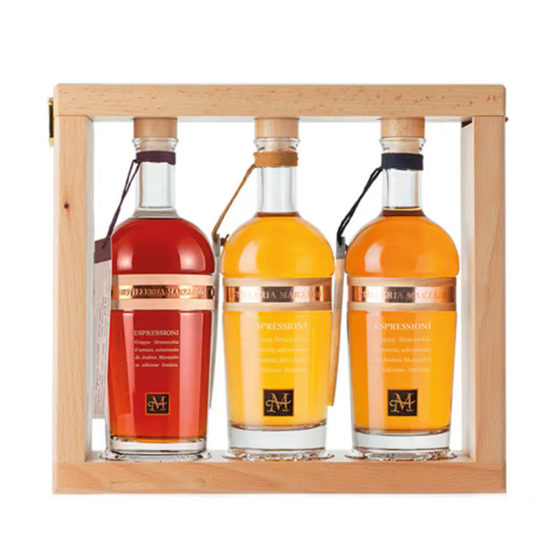 Marzadro - Espressioni Set 3x35cl - 42.67% - 105cl - je 35cl Solera, Aromatica, Bianca - GP rund