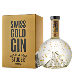 Studer - Gin - 40% - 70cl -  "Mountain" (Swiss Premium Gold Selection) mit 24 Karat Goldfltter