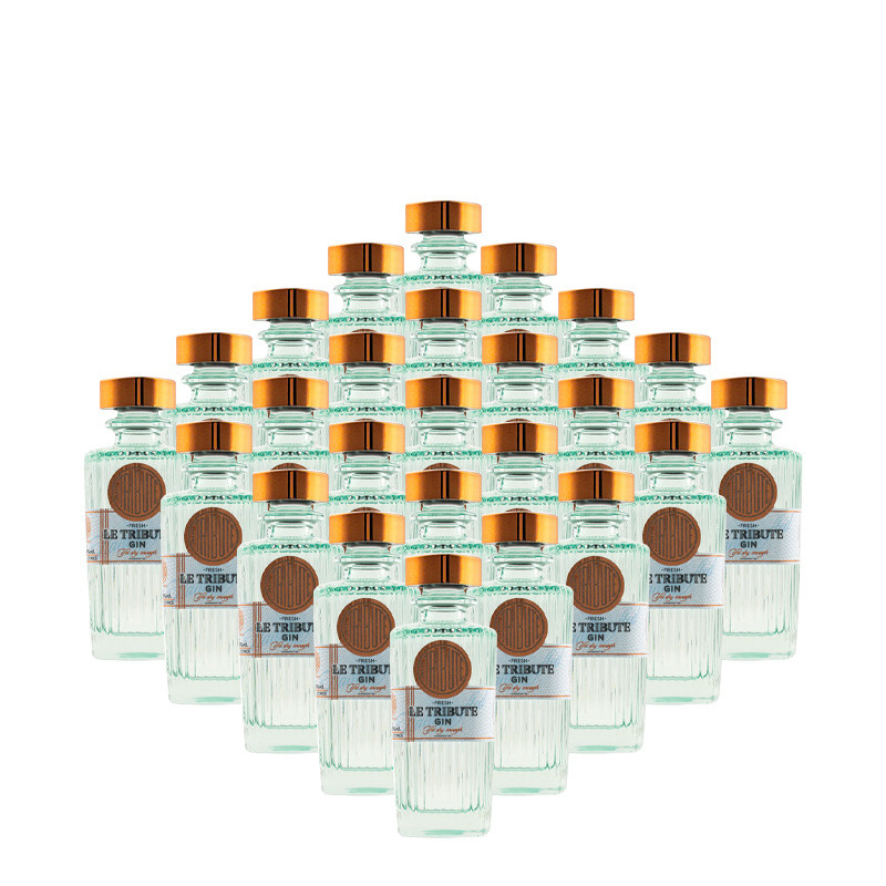 Le Tribute - Gin 25x5cl - 43%  -125cl - Set mit 25 Flaschen - Miniatur