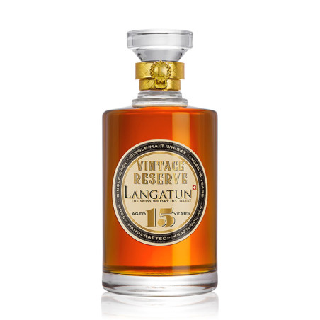Langatun - Vintage Reserve 15y - Single Pinot Noir Cask No. 133 - 49.12% - 50cl - in Karaffe - in Holzbox