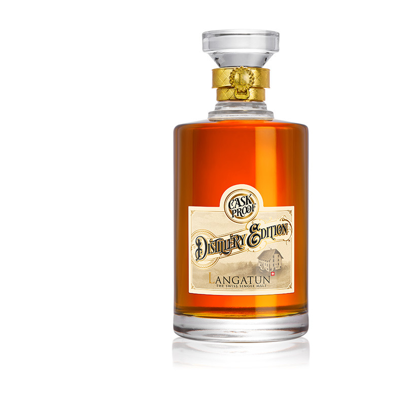 Langatun - Cask Proof Distillery Editon - Batch 3 - Recioto Cask Finish -  59.6% - 50cl - in Karaffe - in Holzbox 
