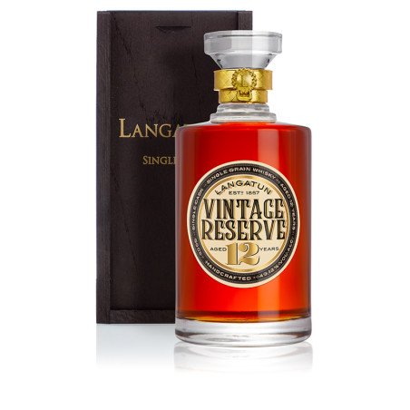 Langatun - Vintage Reserve - 12y 2011 / 2023 - 49.12% - 50cl - Single Grain - PX Cask  No. 155 - in Karaffe - in Holzbox