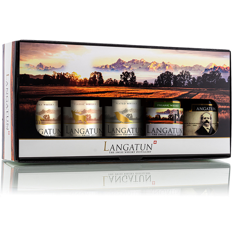 Langatun - GP - 5x5cl Langatun Whisky - 46.62% - 25cl - je 5cl Old Deer, Old Crow, Old Wolf, Old Woodpecker, Jacob's Dram 