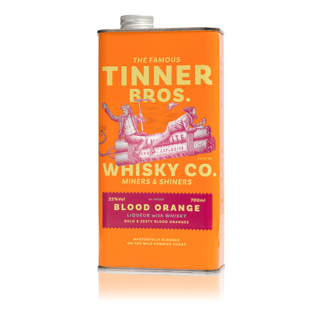 Blood Orange - Liqueur with Whisky - 22% - 70cl - Tinner Bros.  