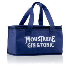 Moustache Gin Tonic Kühltasche - Wild Berry Gin - 43% - 50cl - inkl. 6x 20cl Swiss Tonic mit Becher und Flaschenöffner