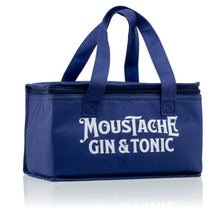 Moustache Gin Tonic Kühltasche - Wild Berry Gin - 43% - 50cl - inkl. 6x 20cl Swiss Tonic mit Becher und Flaschenöffner