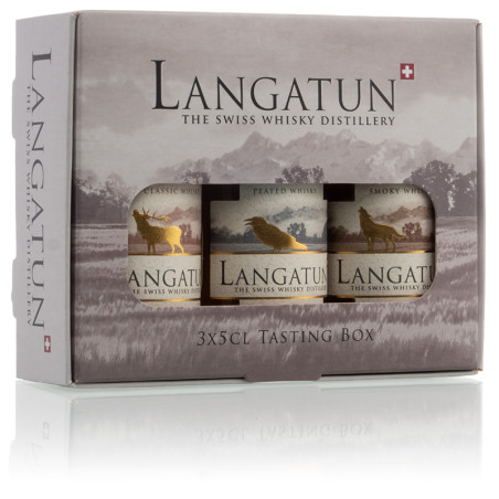 Langatun - Geschenkpackung - 3x 5cl Langatun Whisky - 46% - 15cl - je 5cl Old Deer, Old Crow, Old Wolf